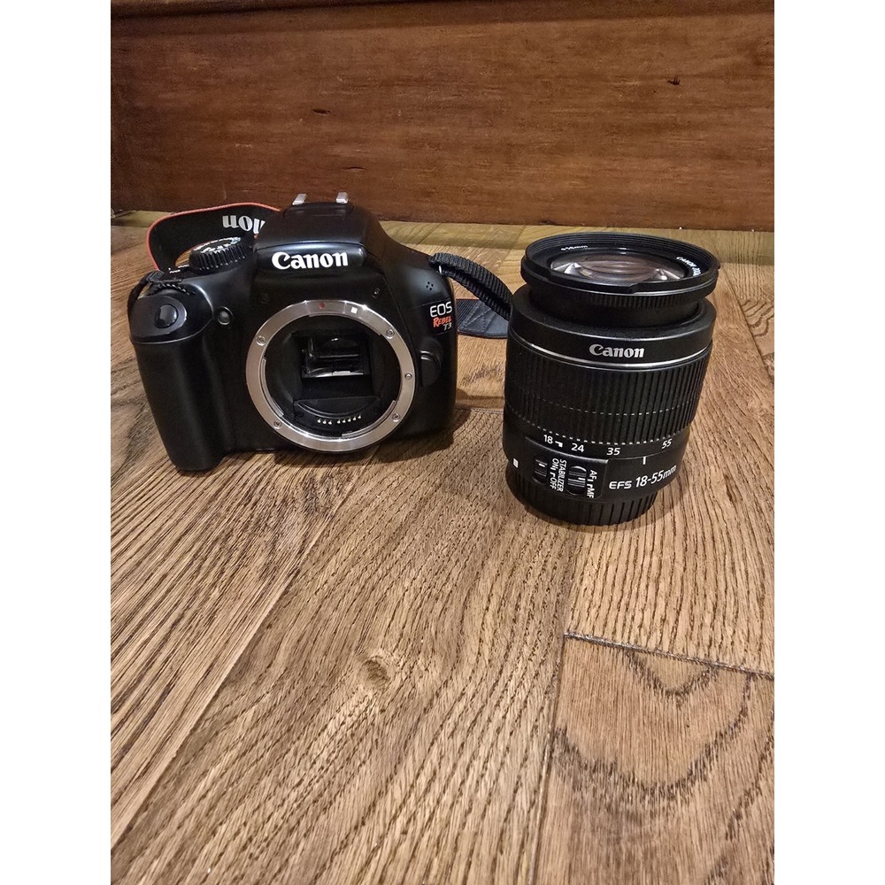 Canon EOS Rebel T3 DSLR Camera Kit w/ EF-S 18-55mm Lens, Battery, SD Card - Picture 3 of 11